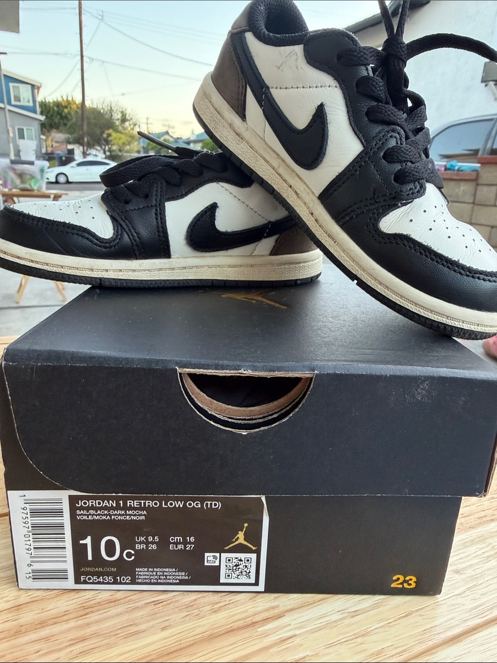 Nike Air Jordan 1 Retro Low OG Toddler - Black & White
